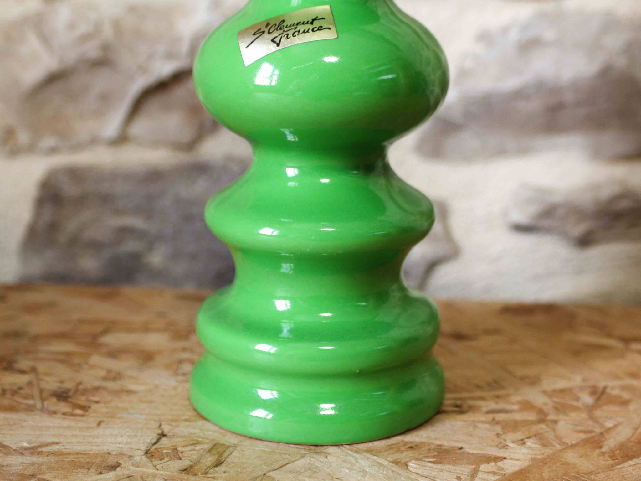 Pied de lampe en céramique émaillé Saint Clément