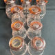 Service for 4 people - Art Deco - Glass or 1/2 pink crystal blown and cut