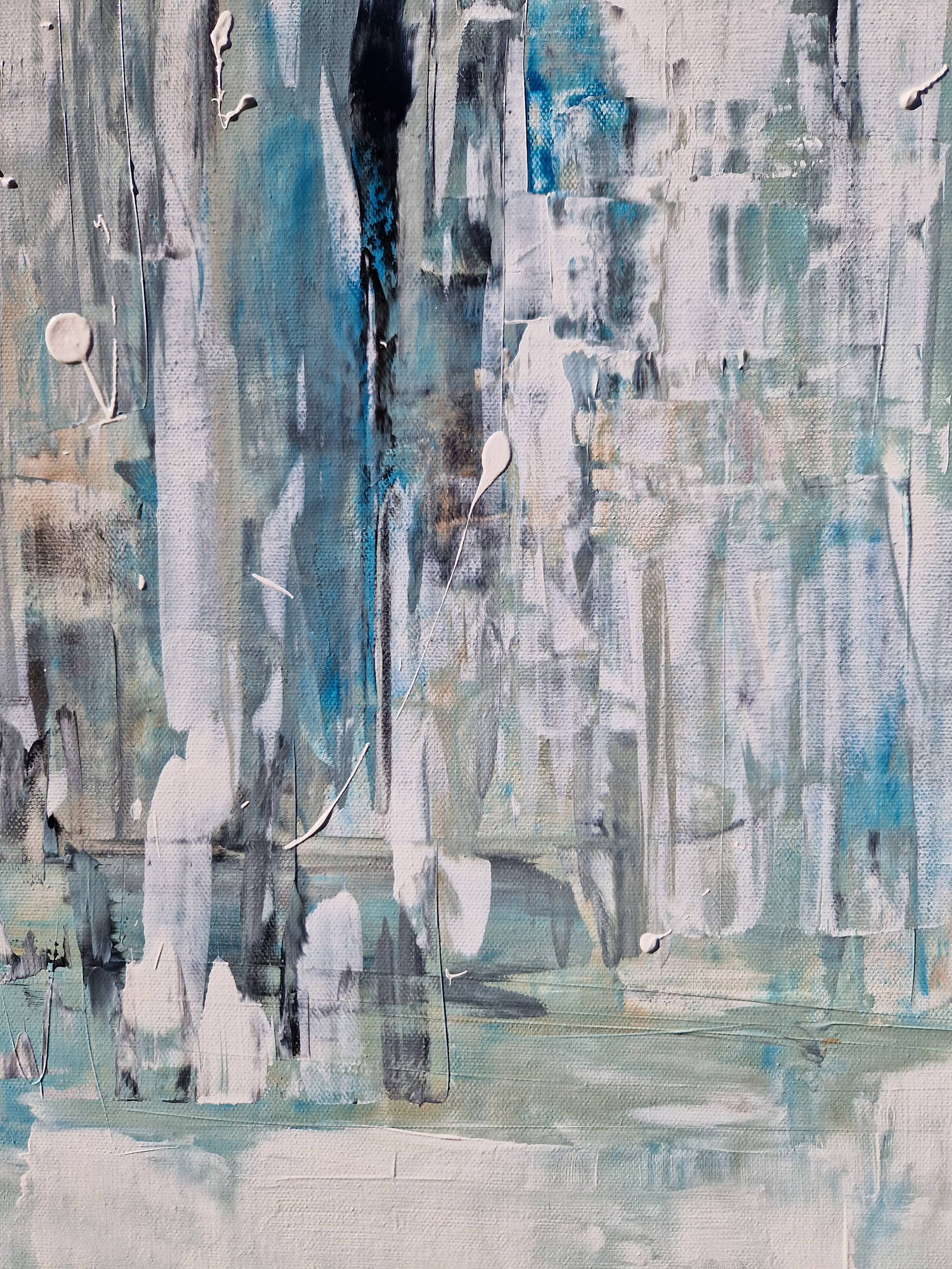 Framed abstract painting painting