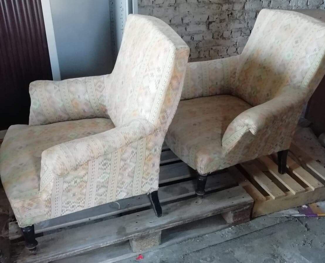 Pair of Napoleon lll armchairs