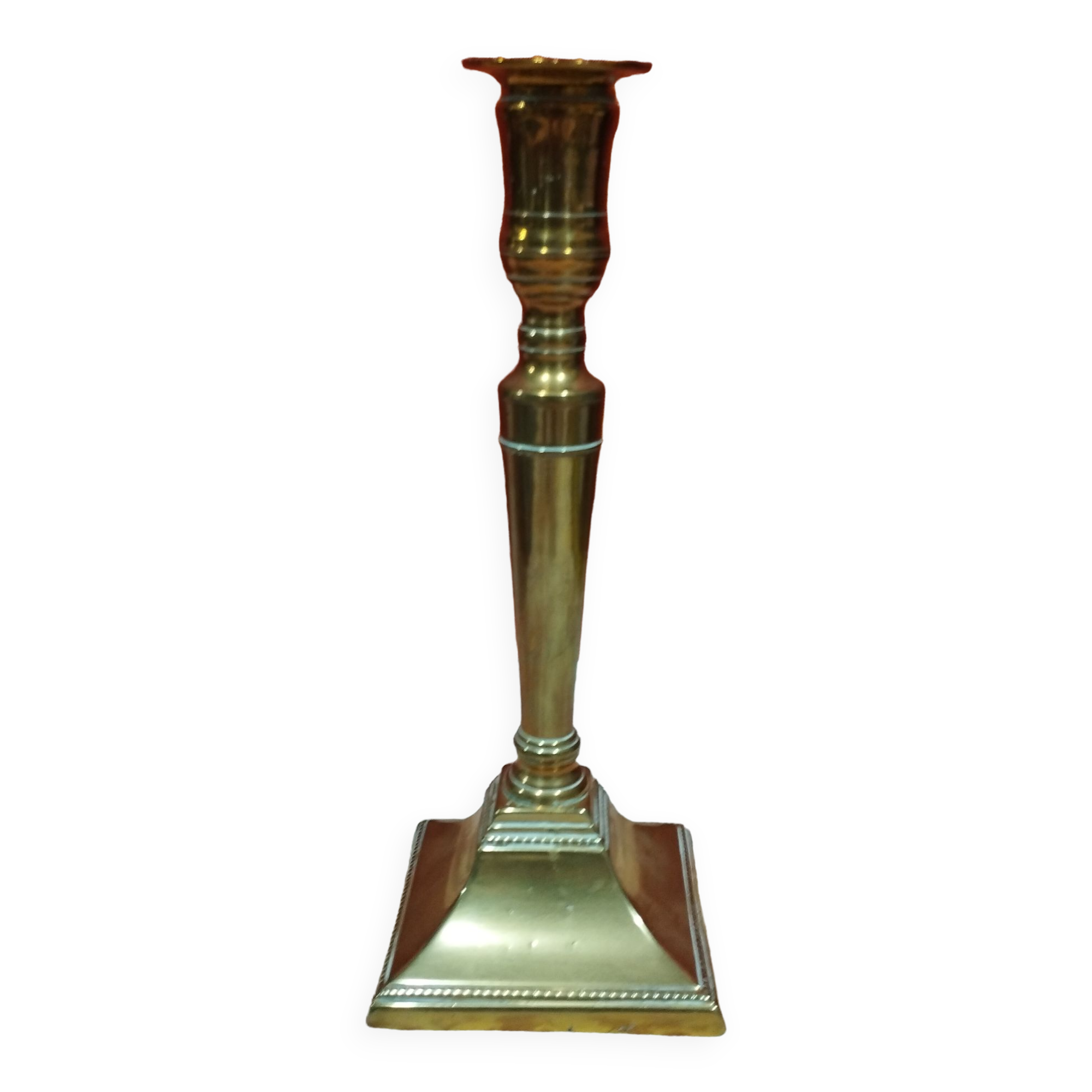 Art Deco brass candle holder