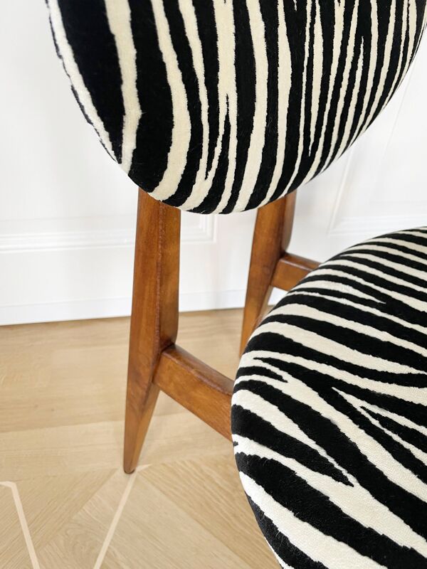 Chaise vintage Zebra type 200/128 par Juliusz Kedziorek, Europe, 1960s