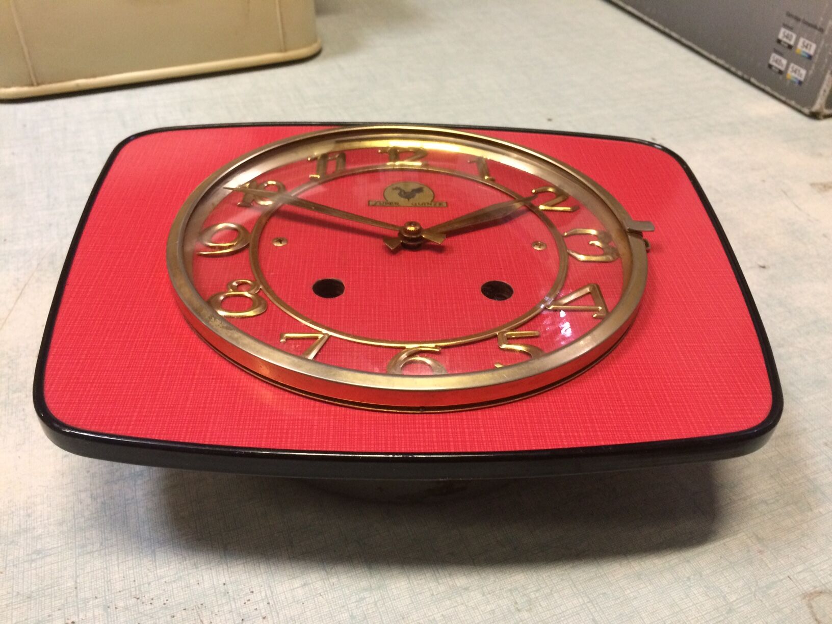 Wall clock in formica Super Fifteen 50