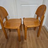 Pair of pine chairs, designed by Rainer Daumiller, Denmark 1970s