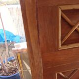 Commode 60's en rotin et bois