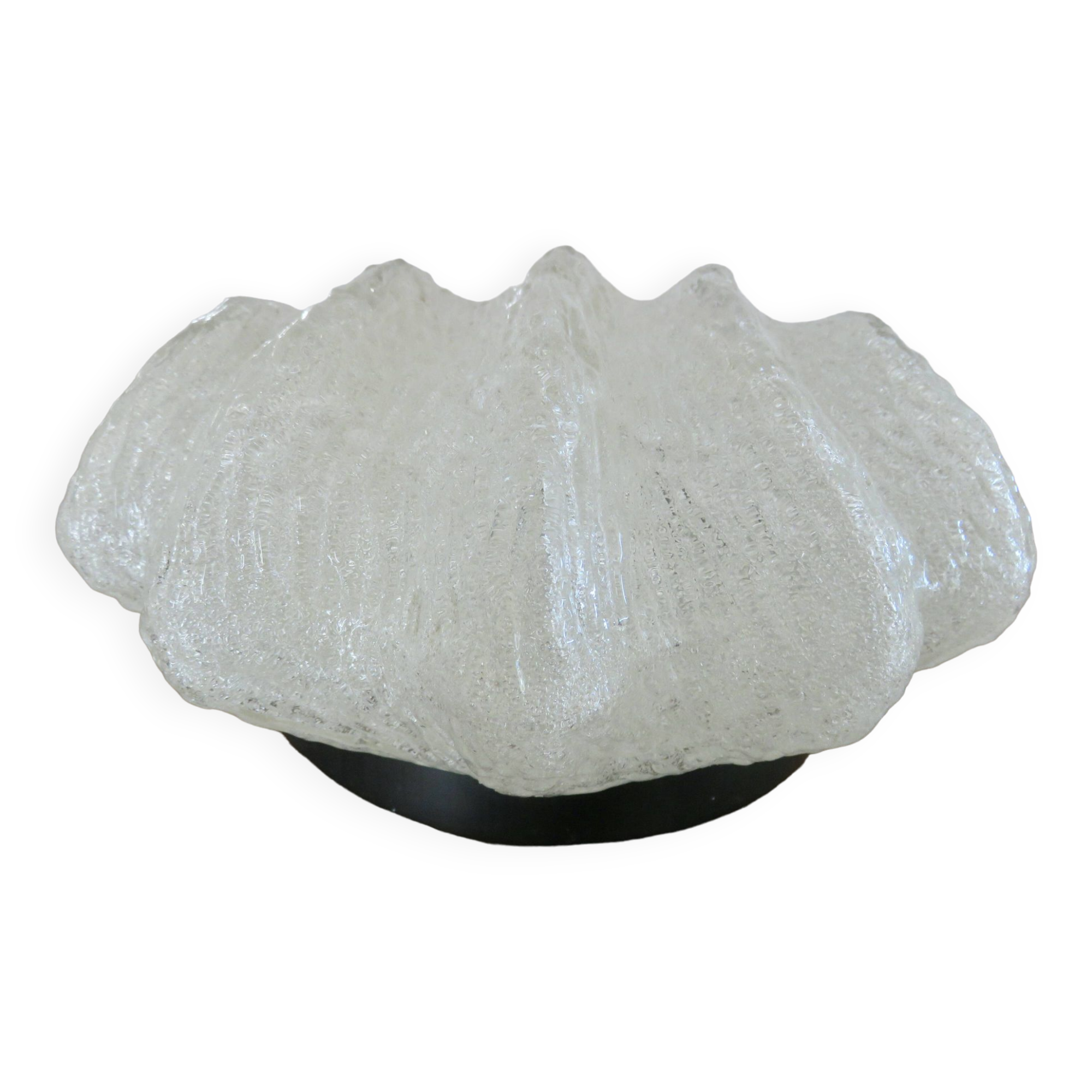 Austrian "ice glass" ceiling lamp by JT Kalmar 1970