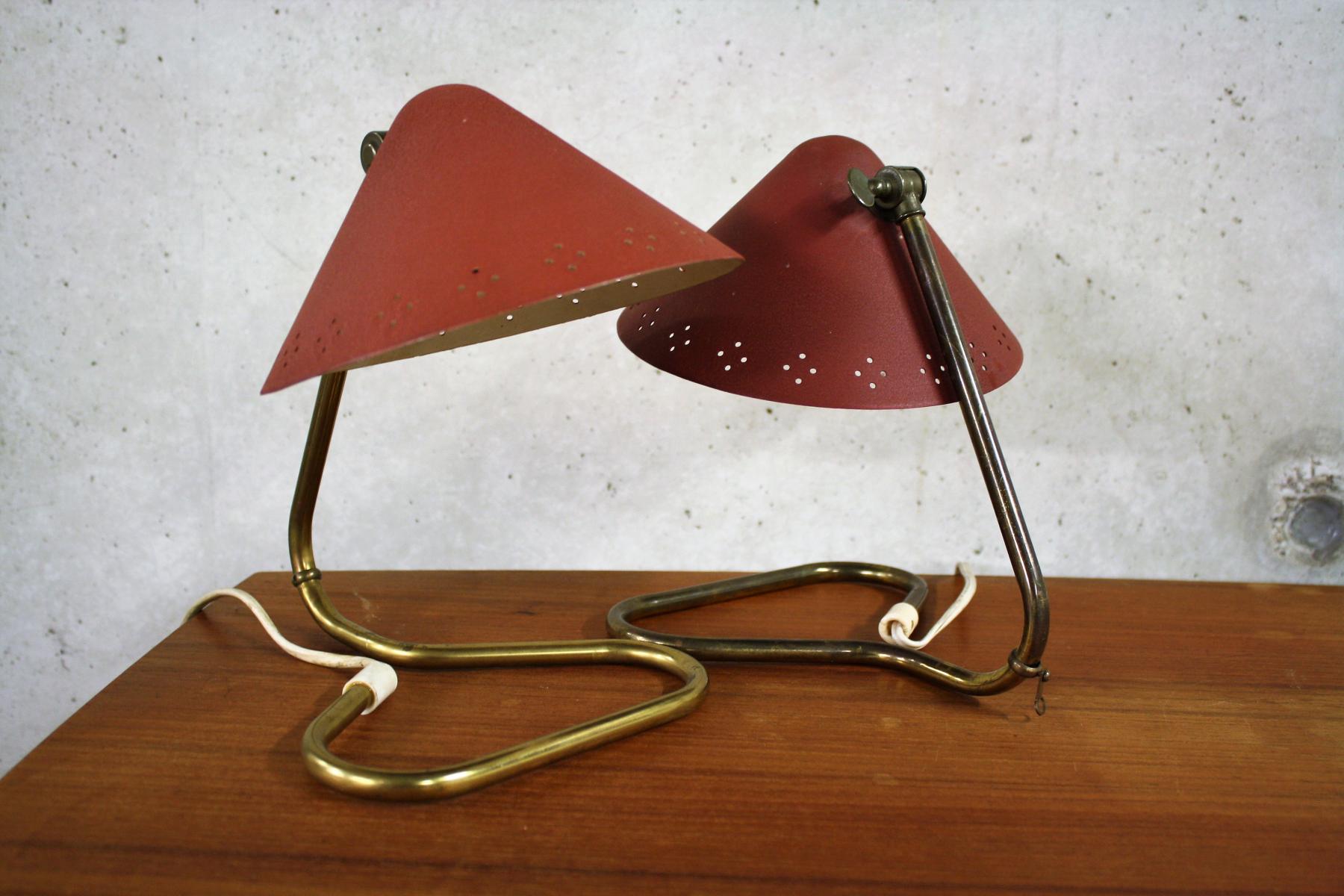 Pair of desk lamps mid century by Erik Wärna for Rydahls 1950 s