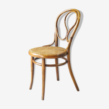 Chaise bistrot de vienne Thonet n°20, oméga cannée - ca, 1875