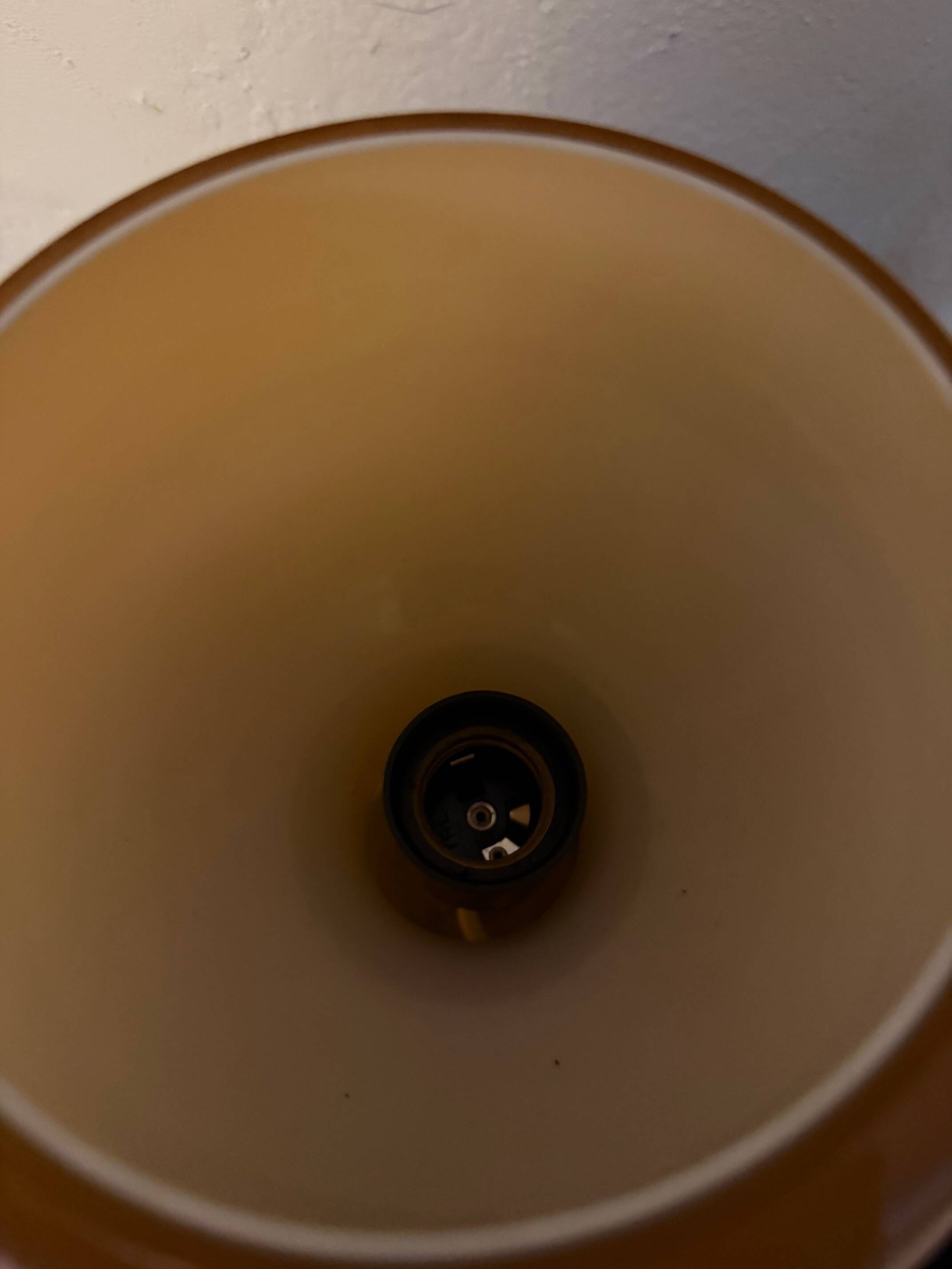 Exceptional philips tobruk lamp, honey yellow/champagne, 1970s – color