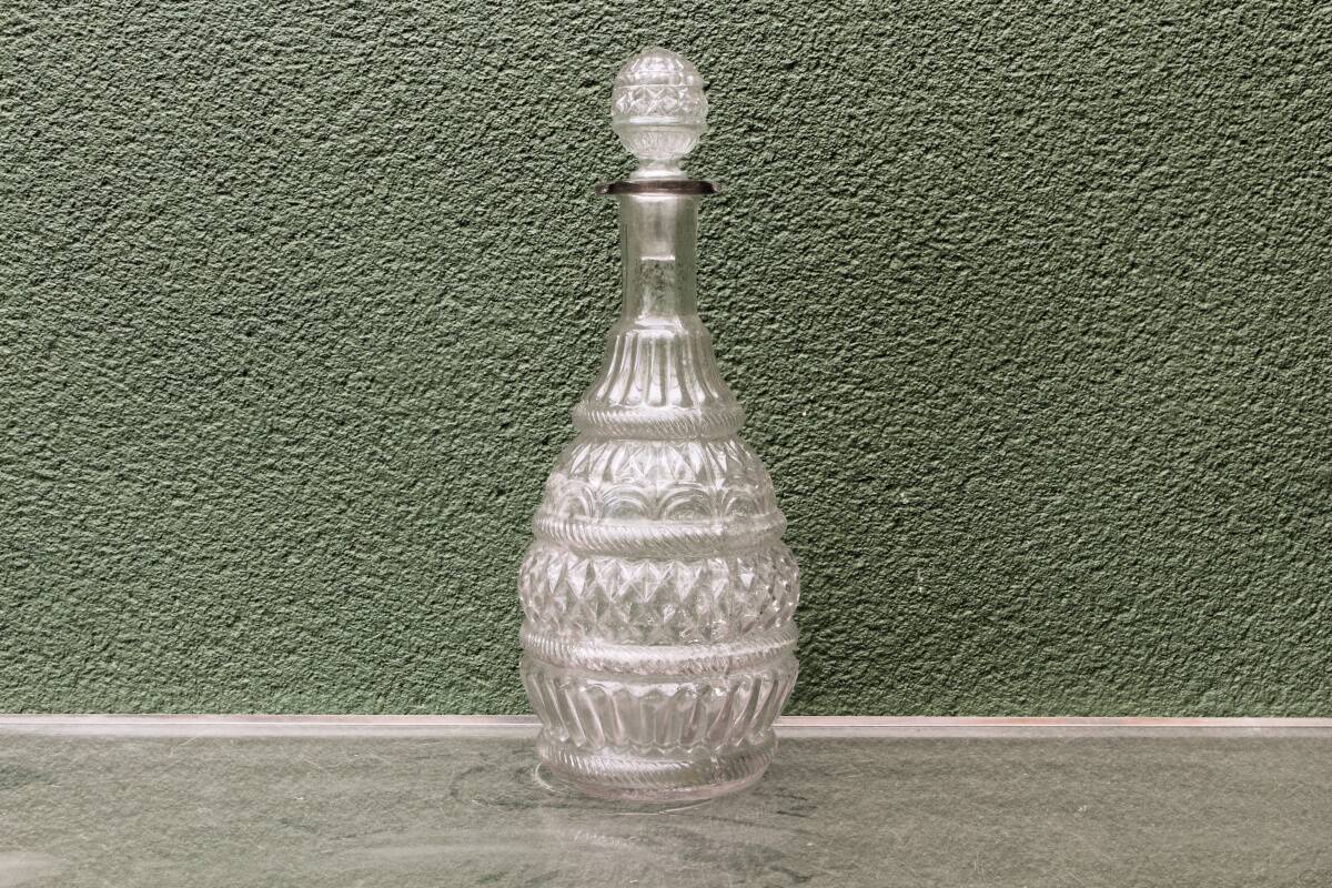 Blown glass carafe, 19th century