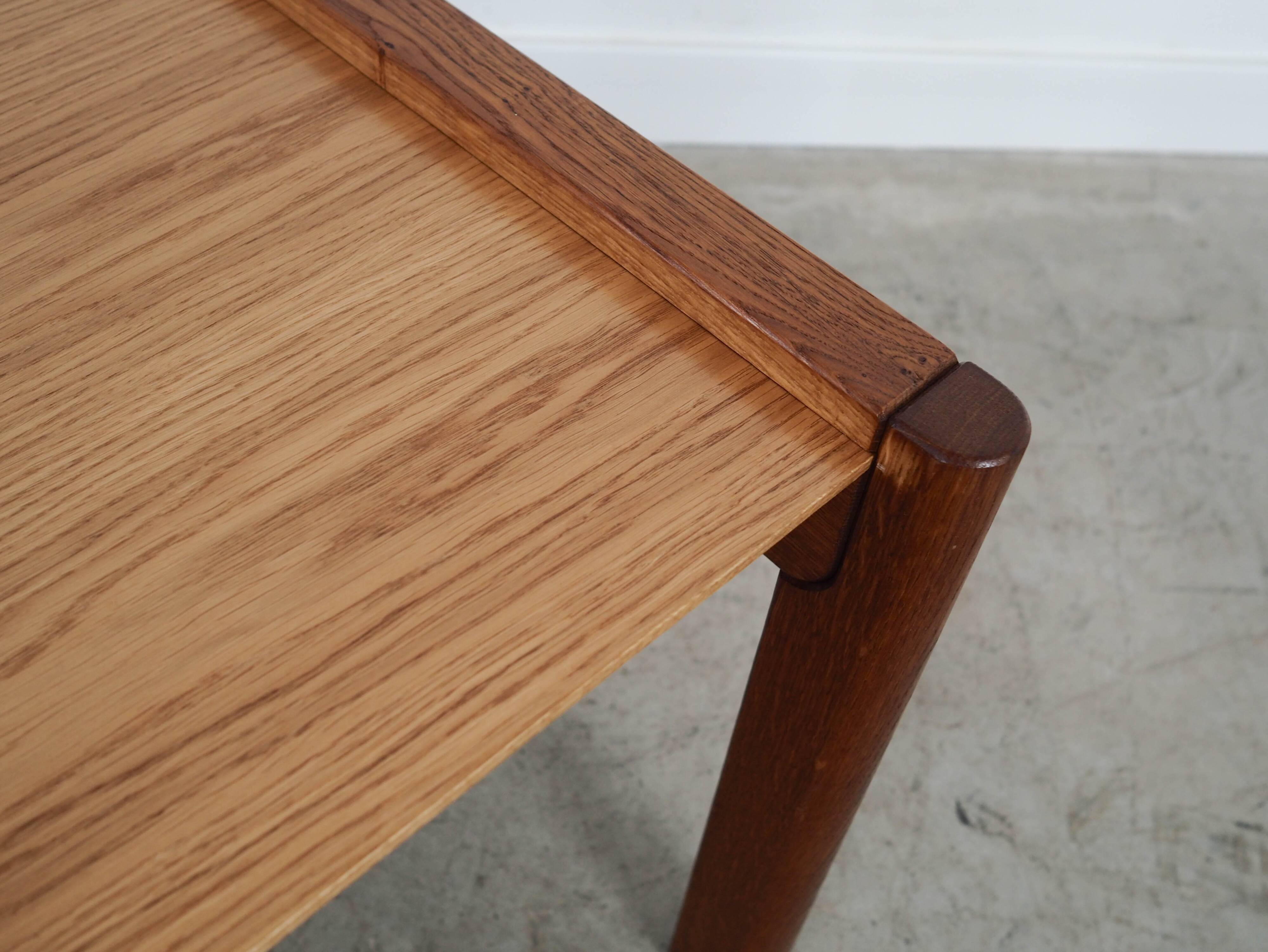 Oak coffee table, Danish design, 1970s, made in Denmark