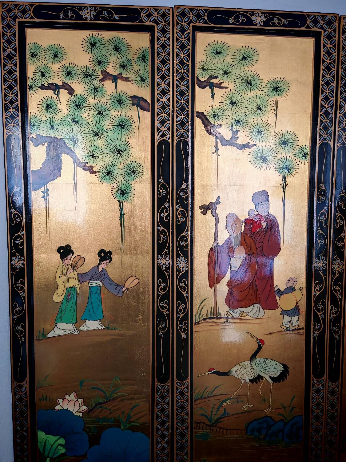 Chinese wooden gilded paintings
