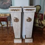 Pair of Louis XIV style marble sheaths,
