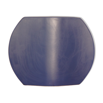 Round indigo vase of vintage flattened shape, circa 1990