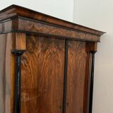Biedermeier Armoire, Walnut Veneer and Full Columns, Austria, circa 1820