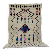 Handmade wool Berber rug 236x152cm