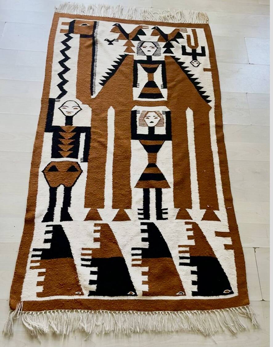 Handmade Peruvian wool rug