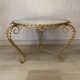 Golden coffee table and mirror 1960