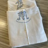Antique embroidered monogram sheet