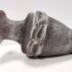 Stunning Postmodern Brown Hand-Molded Scavo Glass Vase, Italy