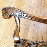 Armchair with high back called Dutch style neo-Louis XIII