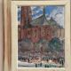 Original Swedish Oil on Panel – “Castle Behind Trees” by K. Gustaf Strandgers – Signed – Vintage & Framed