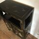 Asian laque furniture embossed motifs mother-of-pearl, stone and other