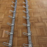 Grey school wall rack 10 hooks 1500mm