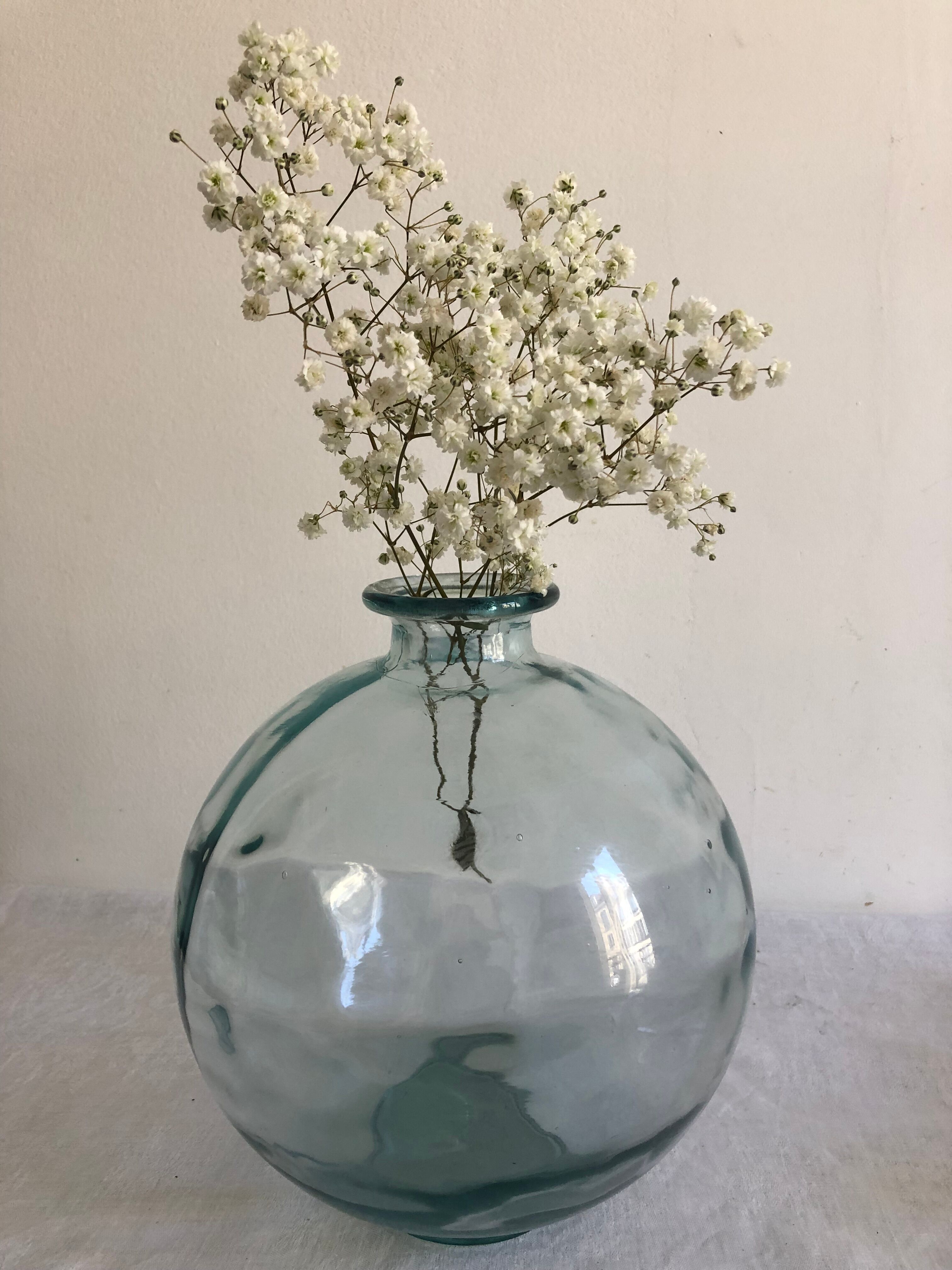 Thick glass cylinder, vase