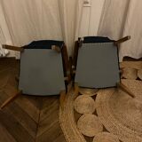 Pair of restored bridge chairs