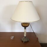 Electrified amber kerosene lamp