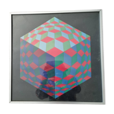 Vasarely lithograph print from 1975