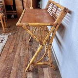 small desk, or serving trolley in bamboo, circa 1950/1960