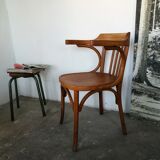 Curved wooden desk