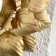 Large golden flower wall lamp