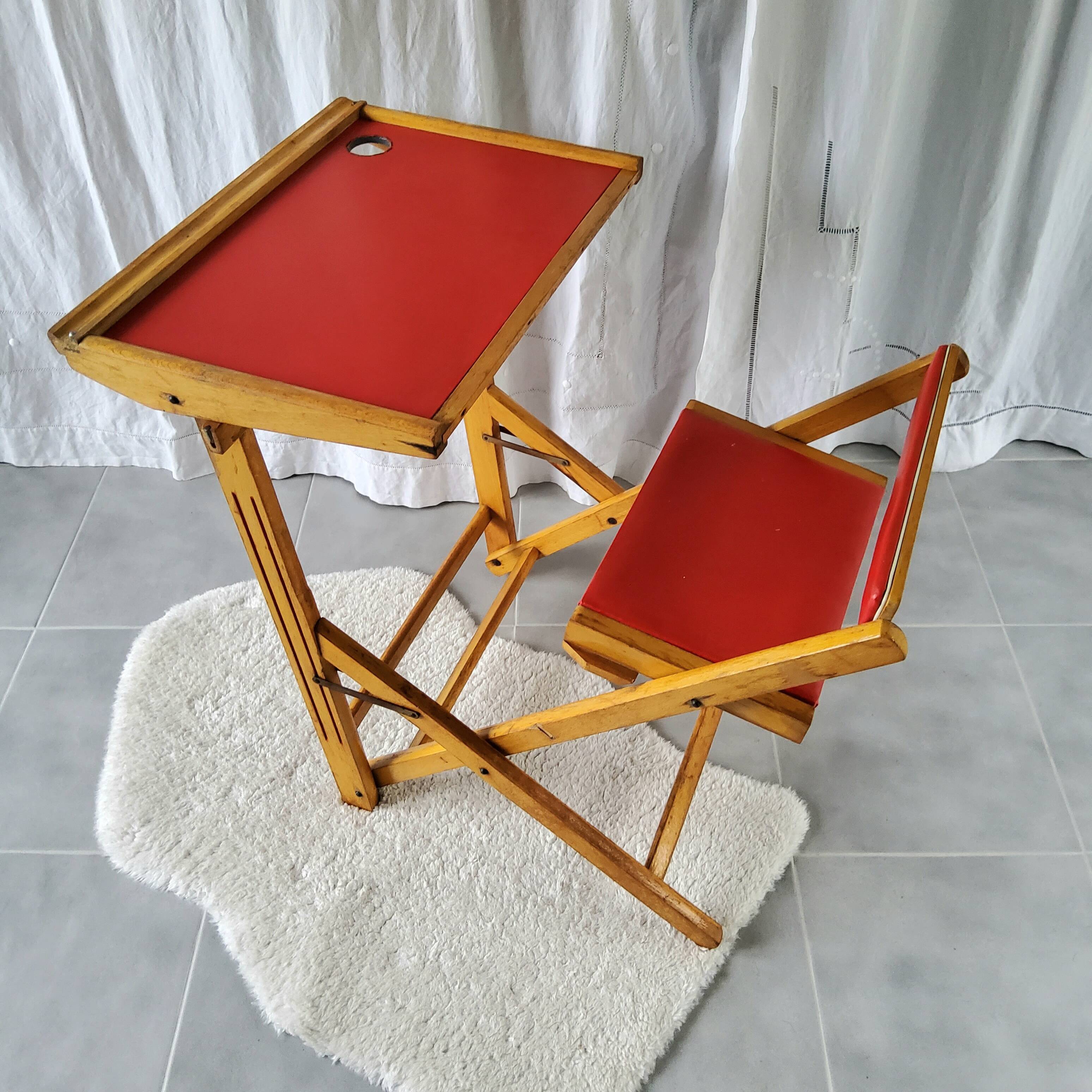 1950s folding school desk