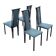 Vintage dining chairs modern design 80's set of four
