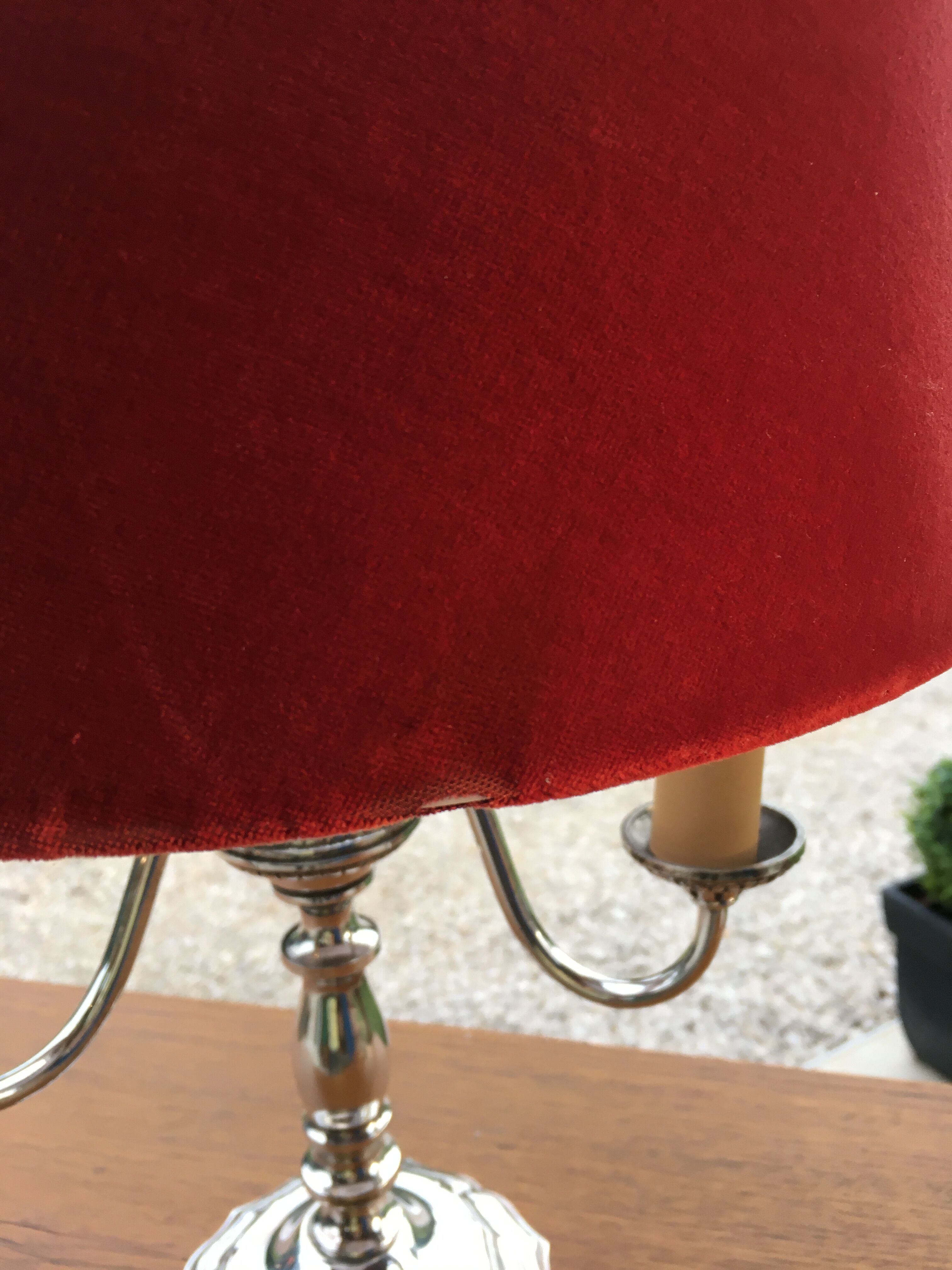 Silver hot water bottle lamp