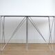 "Dining Table" by Max Sauze, steel and glass, France, circa 1970