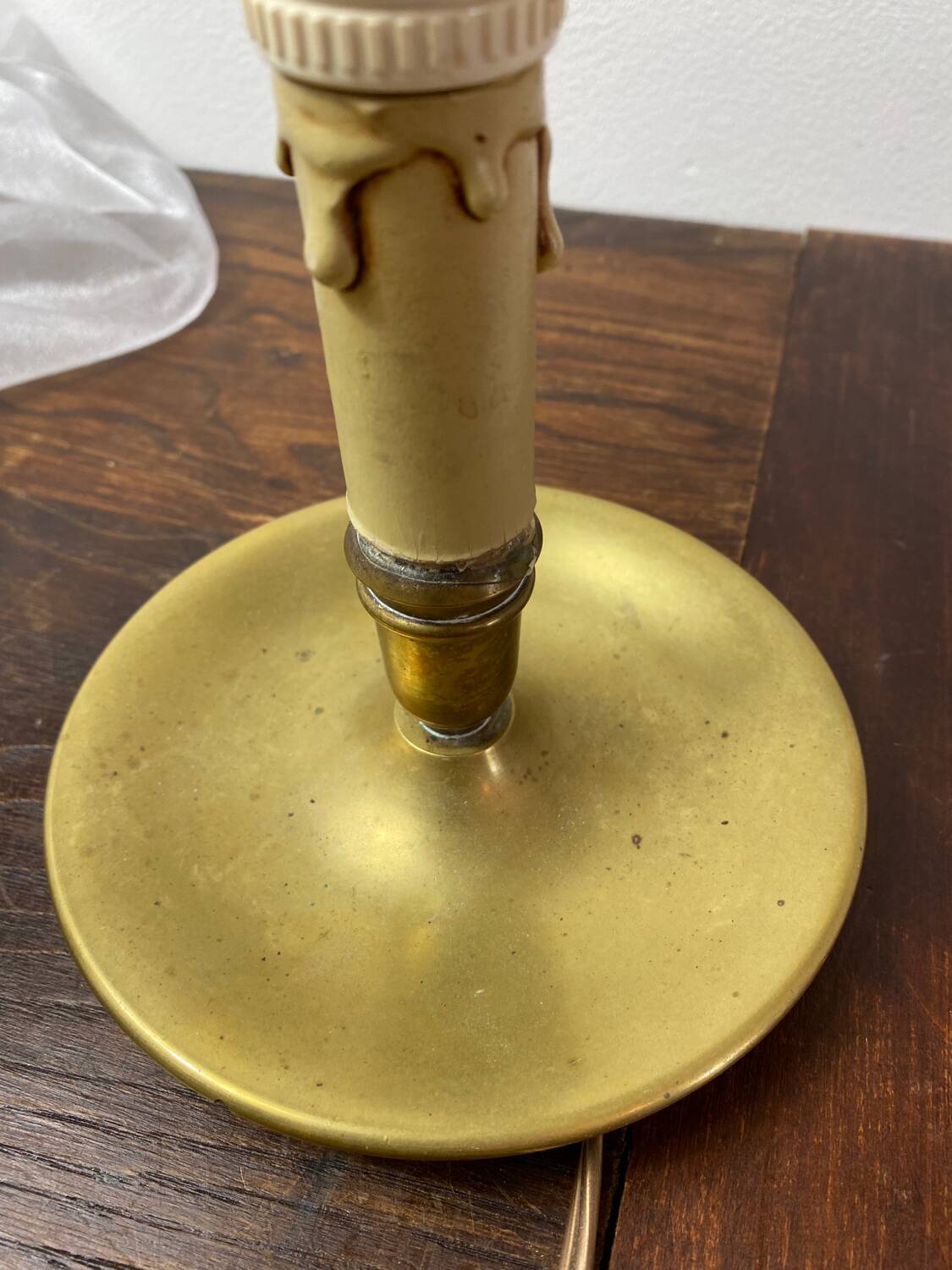 Brass candle lamp feet