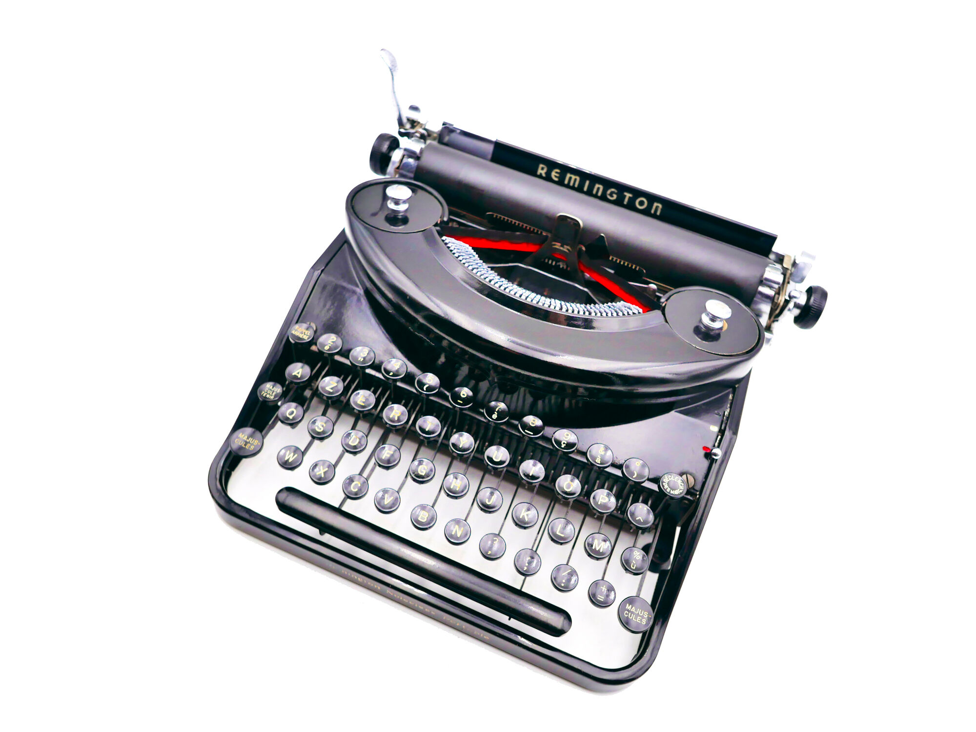 Machine à écrire Remington Noiseless Portable révisée ruban neuf 1932