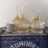 Cascade of three glass suspensions