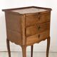 Louis XV style cherry wood bedside table with cabriole legs