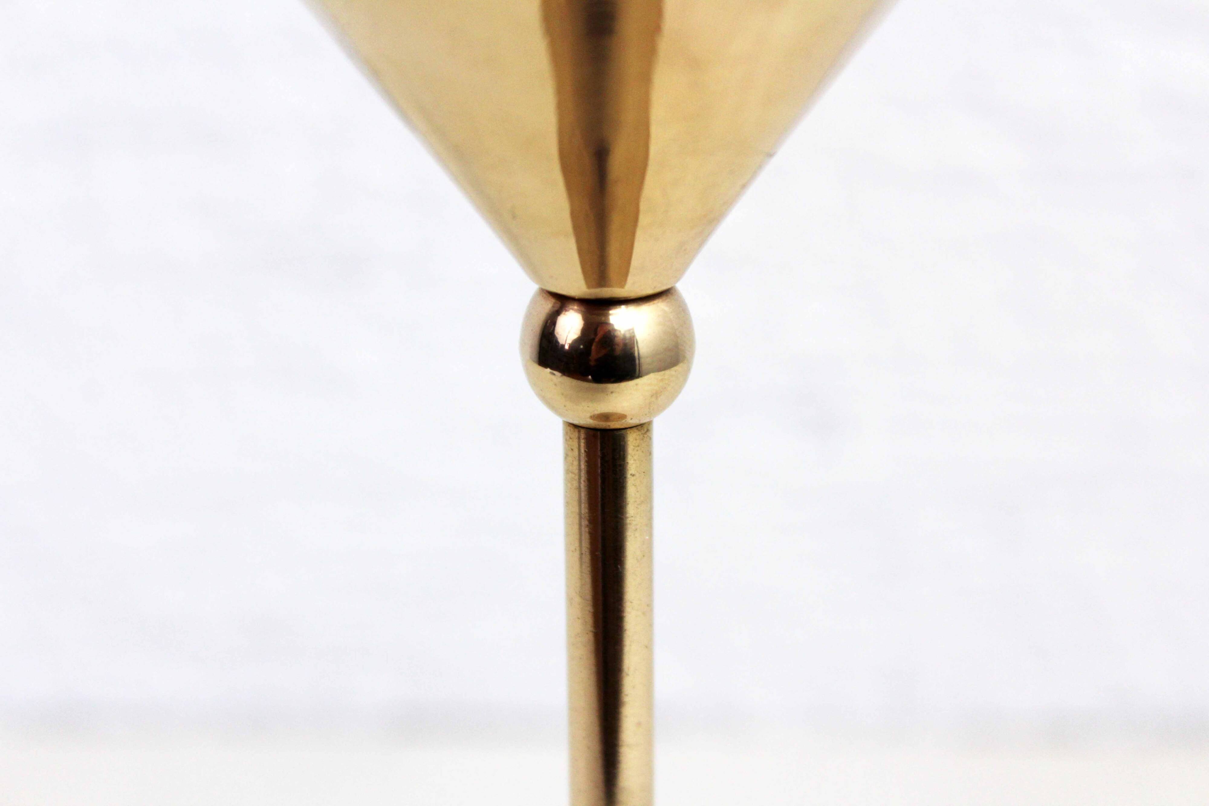 Scandinavian brass candle holder