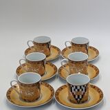 6 porcelain coffee cups