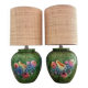 Pair of "Fruits" lamps in majolica - 1970
