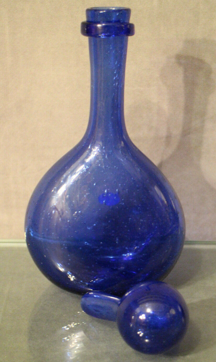 Biot's blue tinted glass bottle bottle