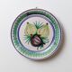 XXL vintage wall or collector's plate in ceramic - hand-painted fruit pattern, 3 figs - Sicily, Italy, 1960s - retro decoration, elegant gift idea