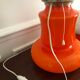 Vintage opaline lamp in orange and white opaline