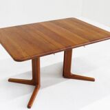 Vintage Danish extendable dining table teak 1960s